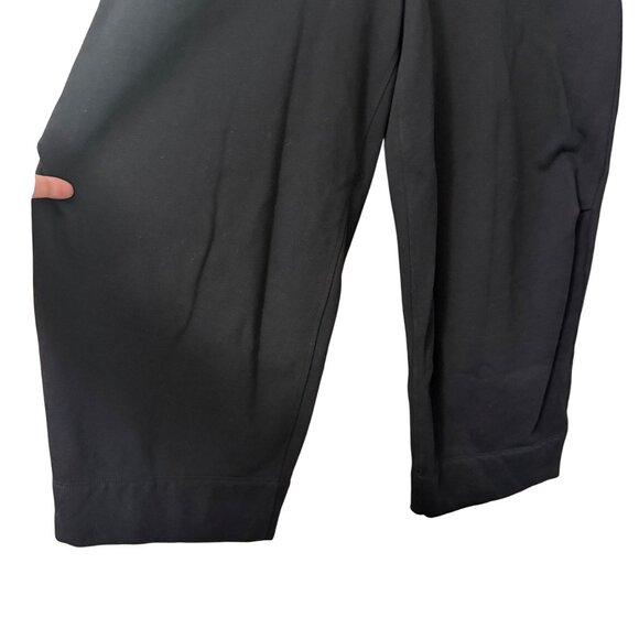COS Black Relaxed Fit Barrel Leg Cropped Jogger Sweatpants Womens Size XSmall - Picture 3 of 6